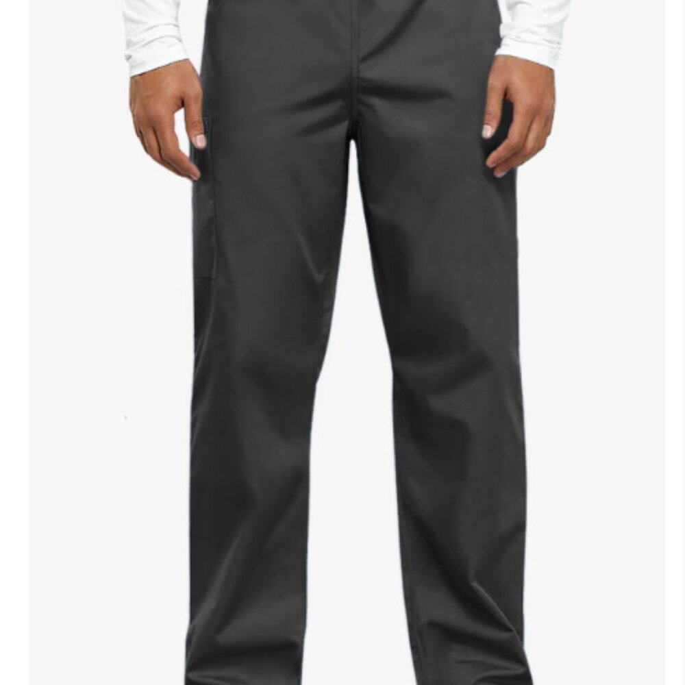Cherokee Workwear Unisex 3-Pocket Drawstring Scrub Pants, 4100, Black